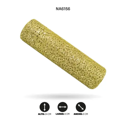 [NA6167] MALLA 24cm x 5y DORADO CLARITO [PAC5098]