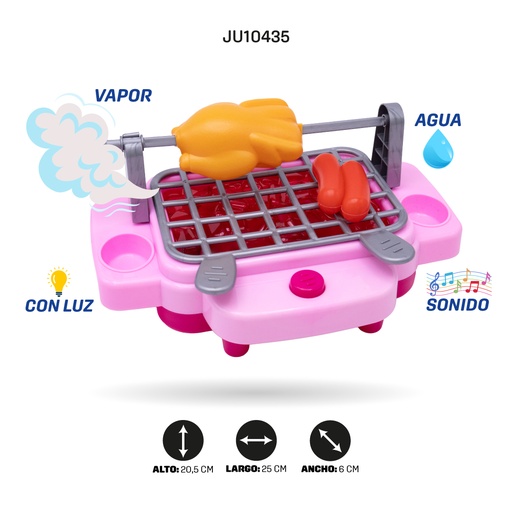 [JU10435] SET DE PARRILLA A VAPOR CON ACCESORIOS [018-58]