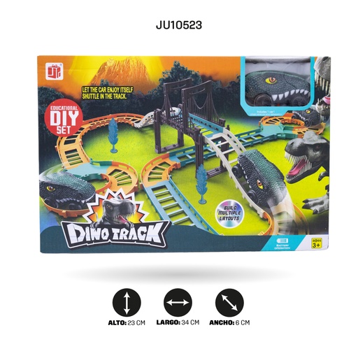 [JU10523] KIT DE VÍA ELÉCTRICA DINOSAURIO [888-70]
