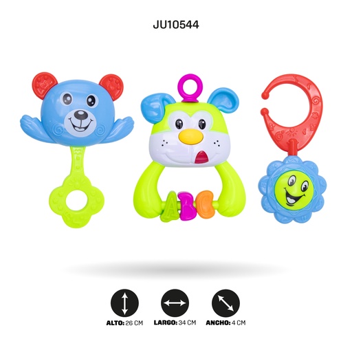 [JU10544] SET SONAJEROS BEBÉ X5 PZS [8501A]