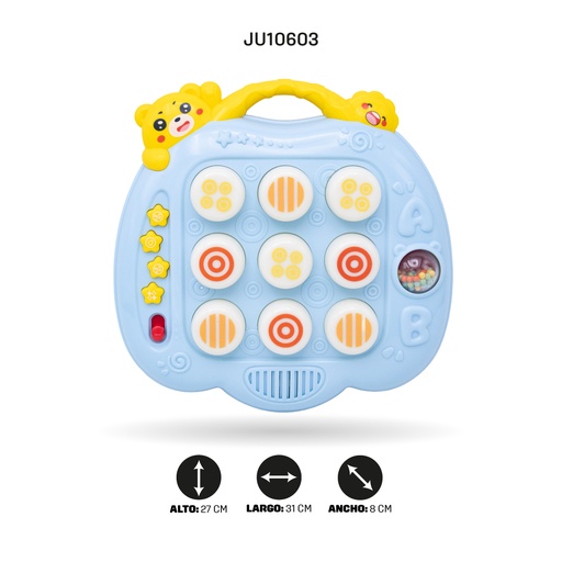 [JU10603] PIANO PARA BÉBES CON MÚSICA Y MARTILLO INTERACTIVO [6333]