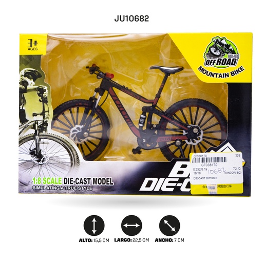 [JU10682] BICICLETA TODO TERRENO CON AMORTIGUADOR ESC. 1:8 [338]