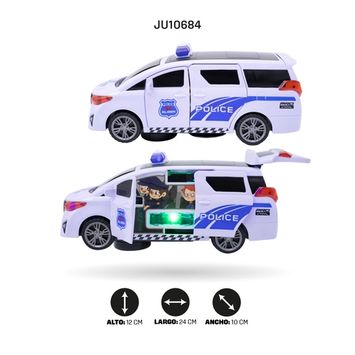 [JU10684] VEHICULO DE POLICIA CON LUCES Y FUNCION DE ROTACION [4545-2]
