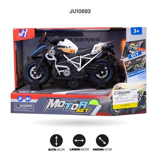 [JU10693] MOTOCICLETA DESARMABLE DE FRICCIÓN CON SONIDO [8080A-6]