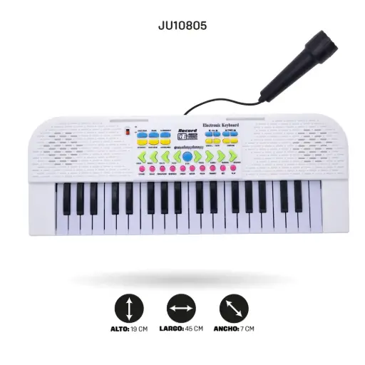 [JU10805] PIANO DE 37 TECLAS CON MICROFONO Y CARGADOR SUB [Q-269]
