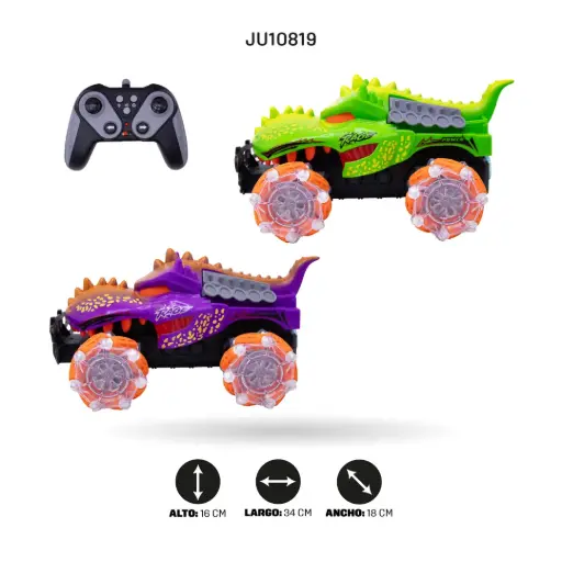 [JU10819] Dino Carro 4x4 - Vehículo Dinosaurio Control Remoto USB [ZJ238-59]