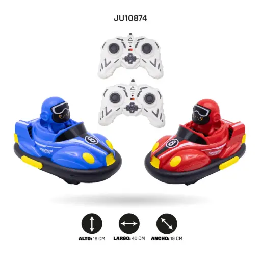 [JU10874] CARROS CHOCONES CON RADIOCONTROL DE 2.4 GHZ  Y CARGADOR USB [986-18]