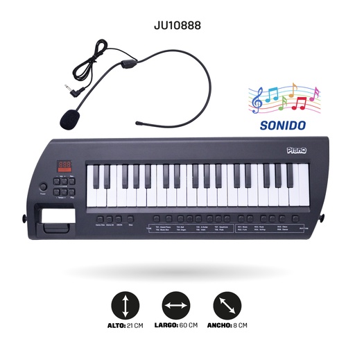 [JU10888] TECLADO CON MICROFONO  Y ALIMENTACION USB [Q-219]