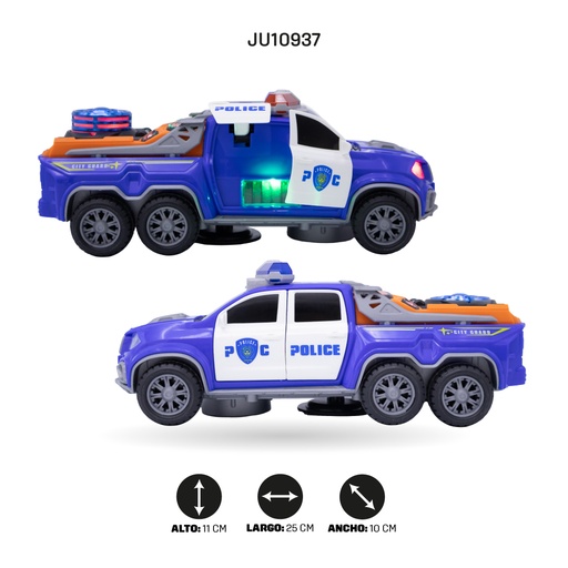 [JU10937] CAMIONETA DE POLICIA CON LUCES  [8811-14]