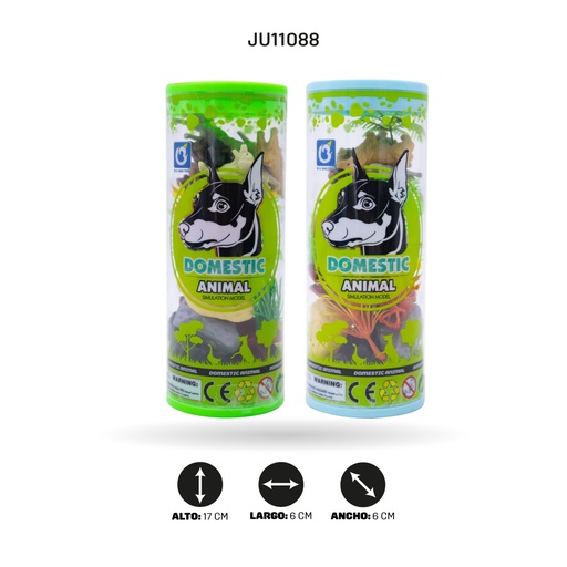 [JU11088] TARRO CON CERCA, FIGURAS DE PERROS Y ACCESORIOS  [TQ260-8C]