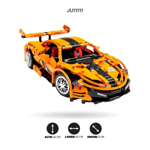 [JU11111] VEHICULO DEPORTIVO MCLAREN ARMABLE CON CONTROL REMOTO X 1200 PIEZAS [49005]