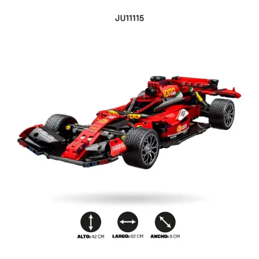 [JU11115] VEHICULO DEPORTIVO FORMULA 1 ARMABLE CON CONTROL REMOTO X 1348 PIEZAS [49006]