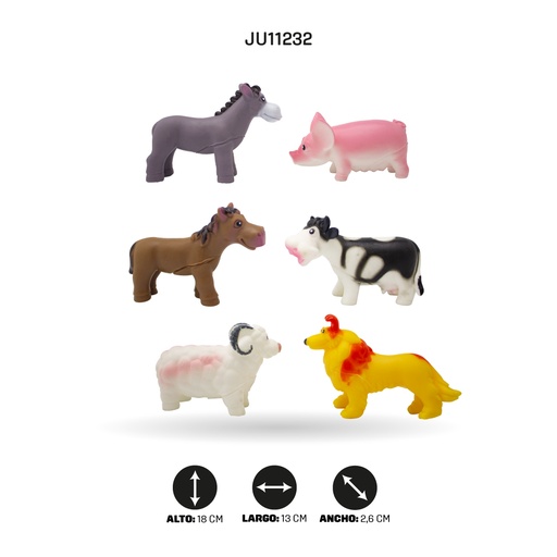 [JU11232] SET ANIMALES DE GRANJA [P2636-6]