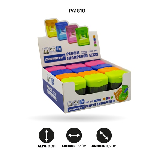 [PA1810] SACAPUNTAS DOBLE DMS-868 [PAC4856] DISPLAY X 12