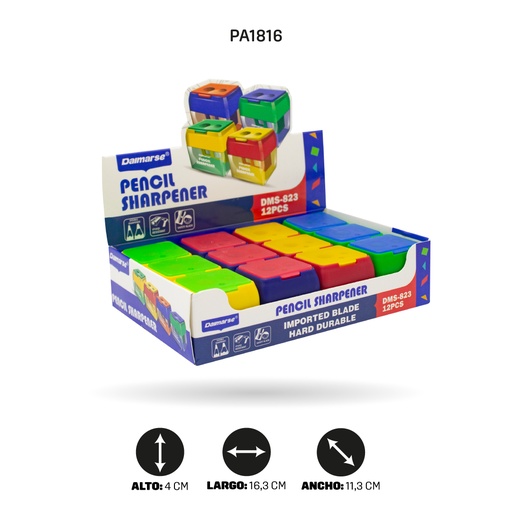 [PA1816] SACAPUNTAS DOBLE DISPLAY X 12 UND DMS-823 [PAC4862]