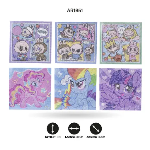 [AR1651] LIENZO DE DIAMANTES 20x20 cms FYG-A [PAC4475]