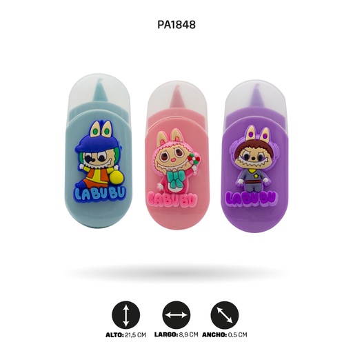 [PA1848] CINTA CORRECTOR PARA NIÑA x 3 COLORES  x 6 und [PAC4591]