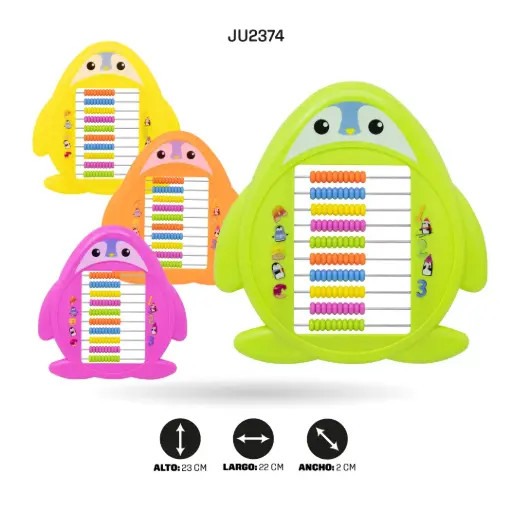 [JU2374] JUEGO DIDACTICO PLASTICO ABACO FIGURA PINGÜINO [PAC4738]