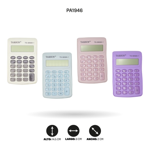 [PA1946] CALCULADORA TAKSUN BLISTER TS-3858A-1 [PAC5353]