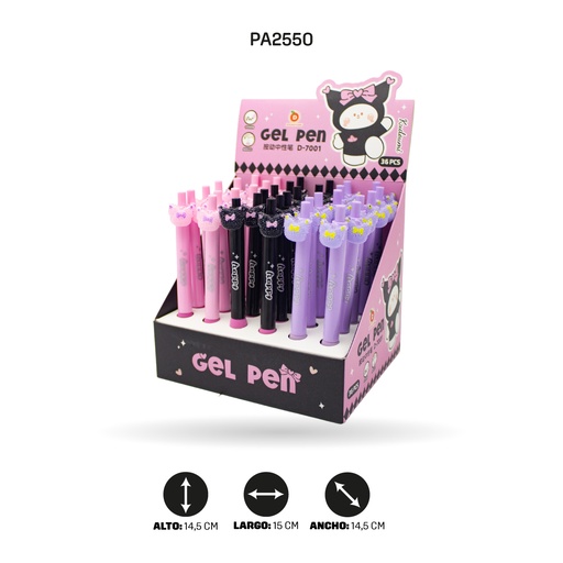 [PA2550] LAPICERO GEL PEN DISPLAY X 36 UND D-7001 [PAC4627]