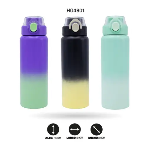 [HO4601] TERMO ACERO INOXIDABLE 304 DEPORTIVO 800 ml [PAC6485]