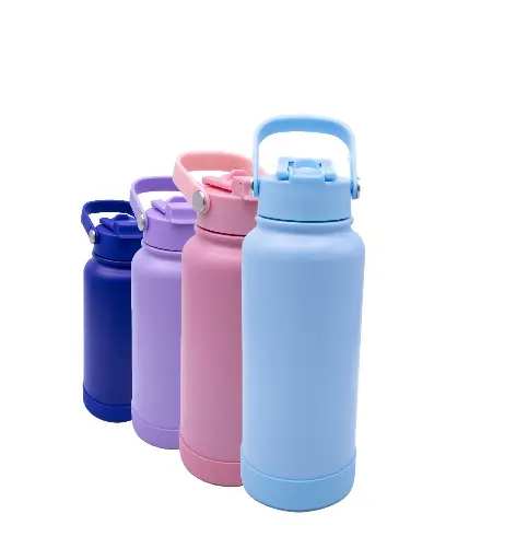 [HO5035] TERMO ACERO INOX. 1000ML. DOBLE FONDO, DOBLE ALTERNATIVA AL BEBER  4 COLORES  [PAC6487]